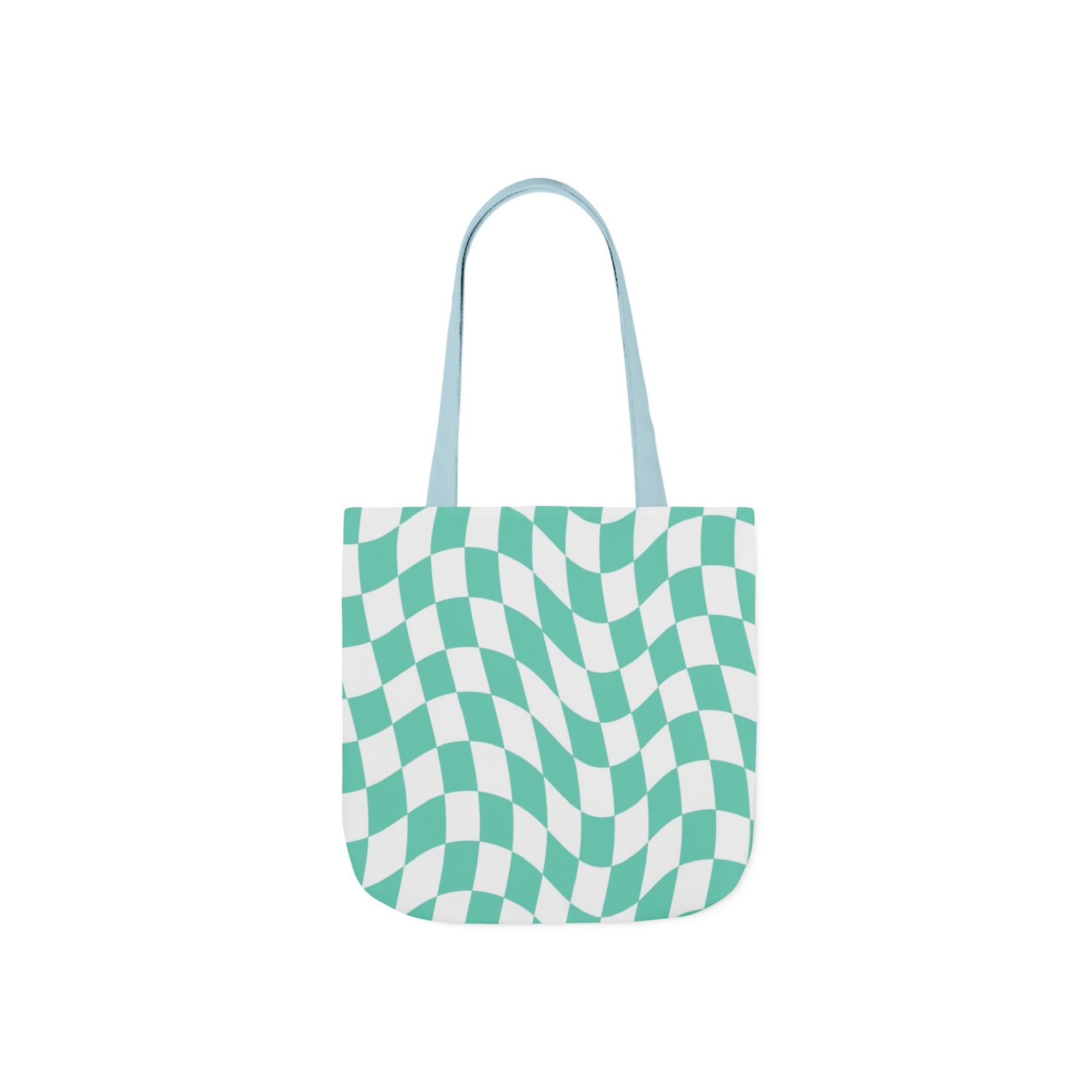 Trendy Checkered Canvas Tote Bag with 5-Color Straps, Eco-Friendly Shopping Bag, Stylish Beach Bag, Fashionable Gym Tote, Unique Gift Idea - Image 9