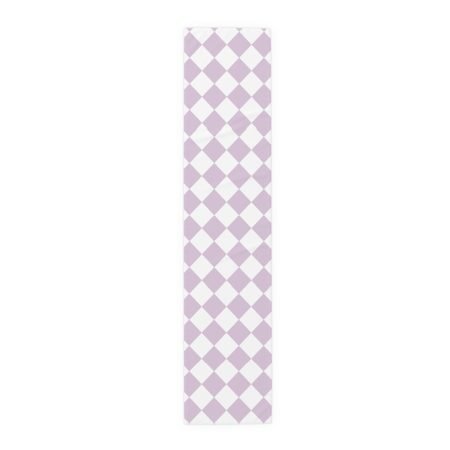 Elegant Lilac Checkered Table Runner - Perfect for Weddings, Dinner Parties, Home Decor, Seasonal Celebrations, and Everyday Use