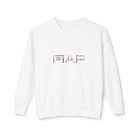 Map-Inspired Unisex Crewneck Sweatshirt | Casual Wear, Gift for Adventurers, Travel Inspiration, Lightweight Pullover, Everyday Style