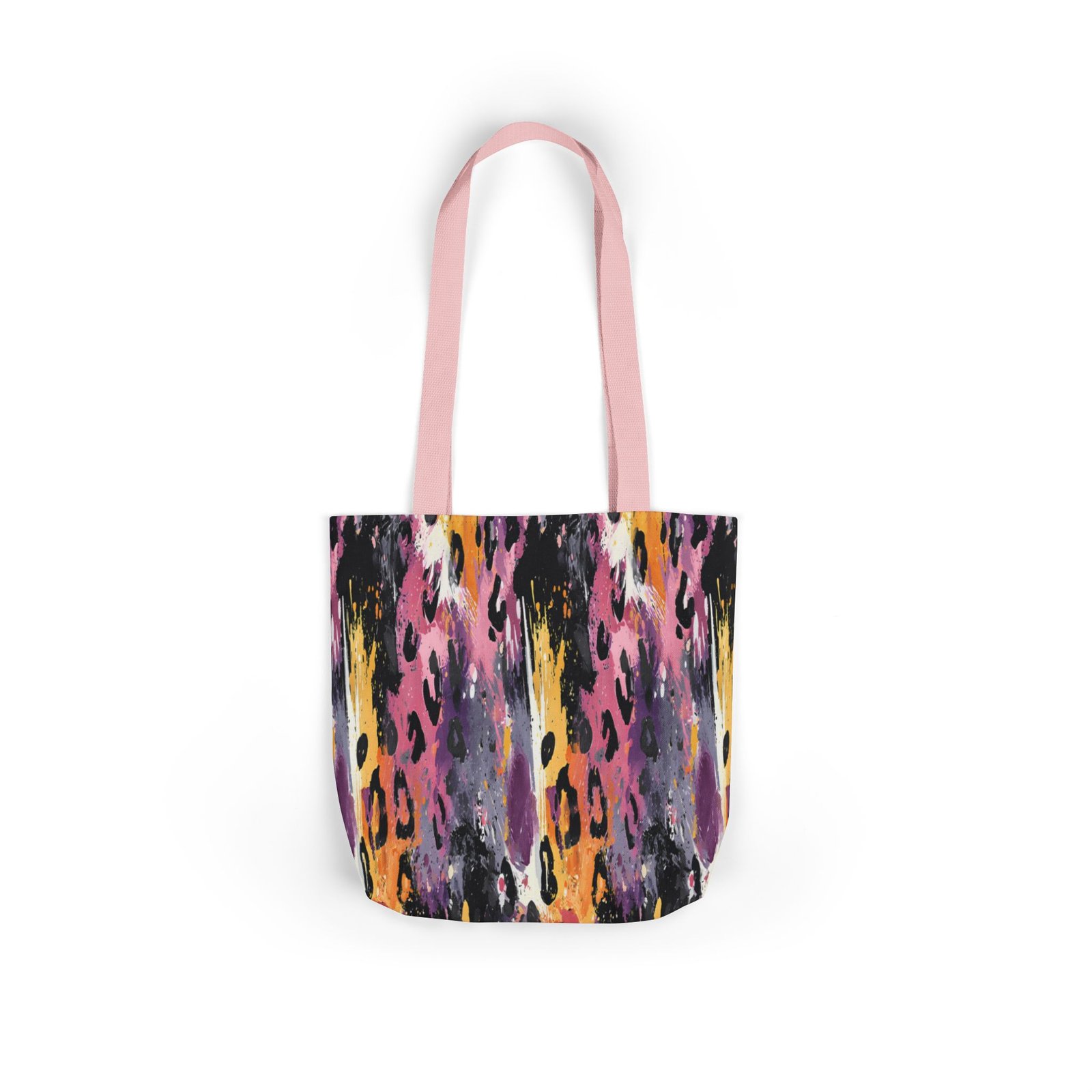 Vibrant Leopard Print Canvas Tote Bag, Colorful Shopping Bag, Stylish Everyday Tote, Eco-Friendly Gift, Beach or Grocery Bag - Image 14