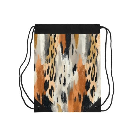 Stylish Drawstring Bag with Abstract Animal Print, Eco-Friendly Gym Sack, Travel Tote, Cute Backpack for Students, Unique Gift Idea
