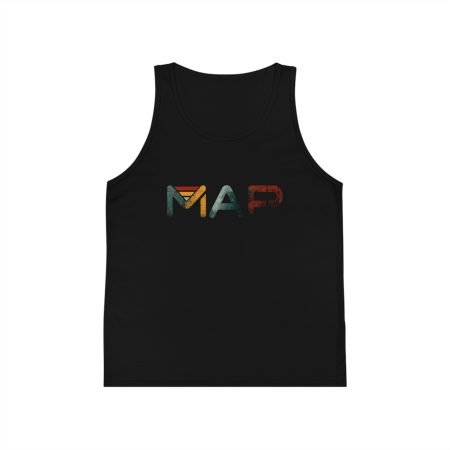 Colorful Kid's MAP Jersey Tank Top, Summer Wear, Vacation Outfit, Playdate Apparel, Gift for Kids