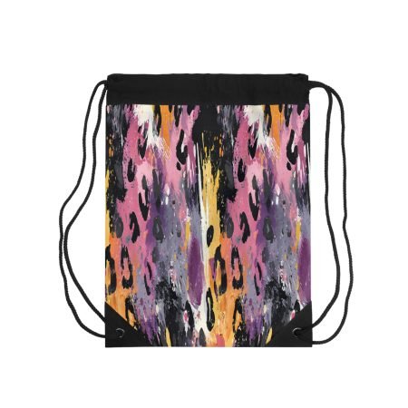 Vibrant Animal Print Drawstring Bag | Cute Gym Tote, Stylish Backpack, Unique Gift for Her, Trendy Travel Accessory, Fashionable Sports Bag