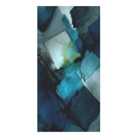 Tranquil Blue Abstract Mink-Cotton Towel | Spa Day Essential, Beach Accessory, Relaxing Home Decor, Gift for Her, Summer Vibes