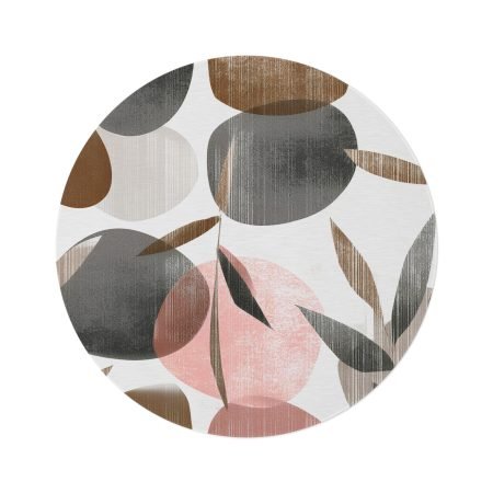 Modern Round Rug with Abstract Design for Cozy Spaces, Living Room Decor, Boho Home Accessory, Area Rug, Floor Mat, Gift Idea
