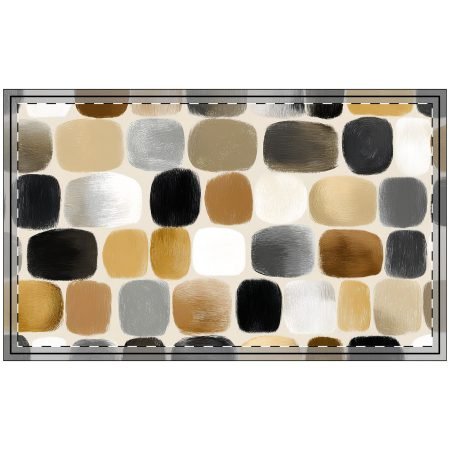 Stylish Polyester Doormat with Geometric Design, Modern Entryway Decor, Housewarming Gift, Indoor/Outdoor Mat, Minimalist Home Accessory