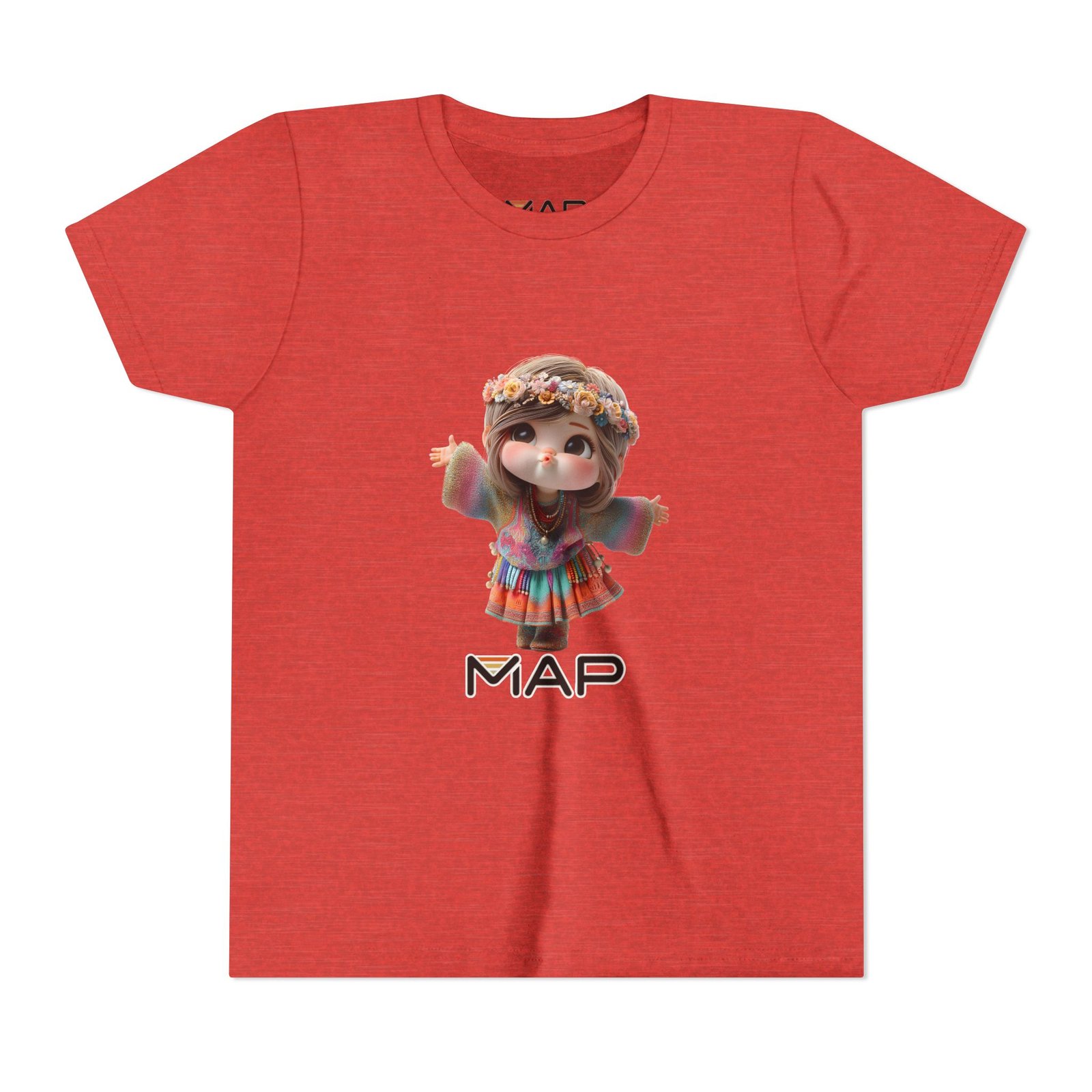 Youth Short Sleeve Tee with 'MAP' Graphic, Fun Kids Tee, Gift for Birthdays, Summer Wear, Festival Outfit, Playful Shirt - Image 61