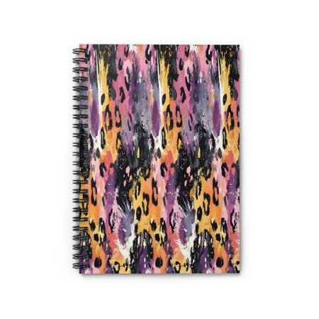 Colorful Leopard Print Spiral Notebook - Trendy School Supply, Journal for Creatives, Gift for Animal Lovers, Stylish Note Taking