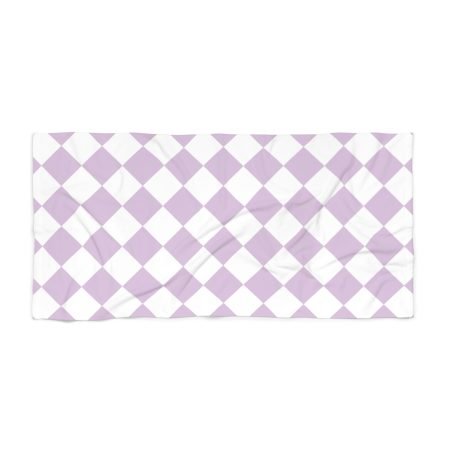 Chic Argyle Beach Towel for Relaxation, Stylish Pool Accessory, Perfect for Summer, Beach Day Must-Have, Gift for Sun Lovers