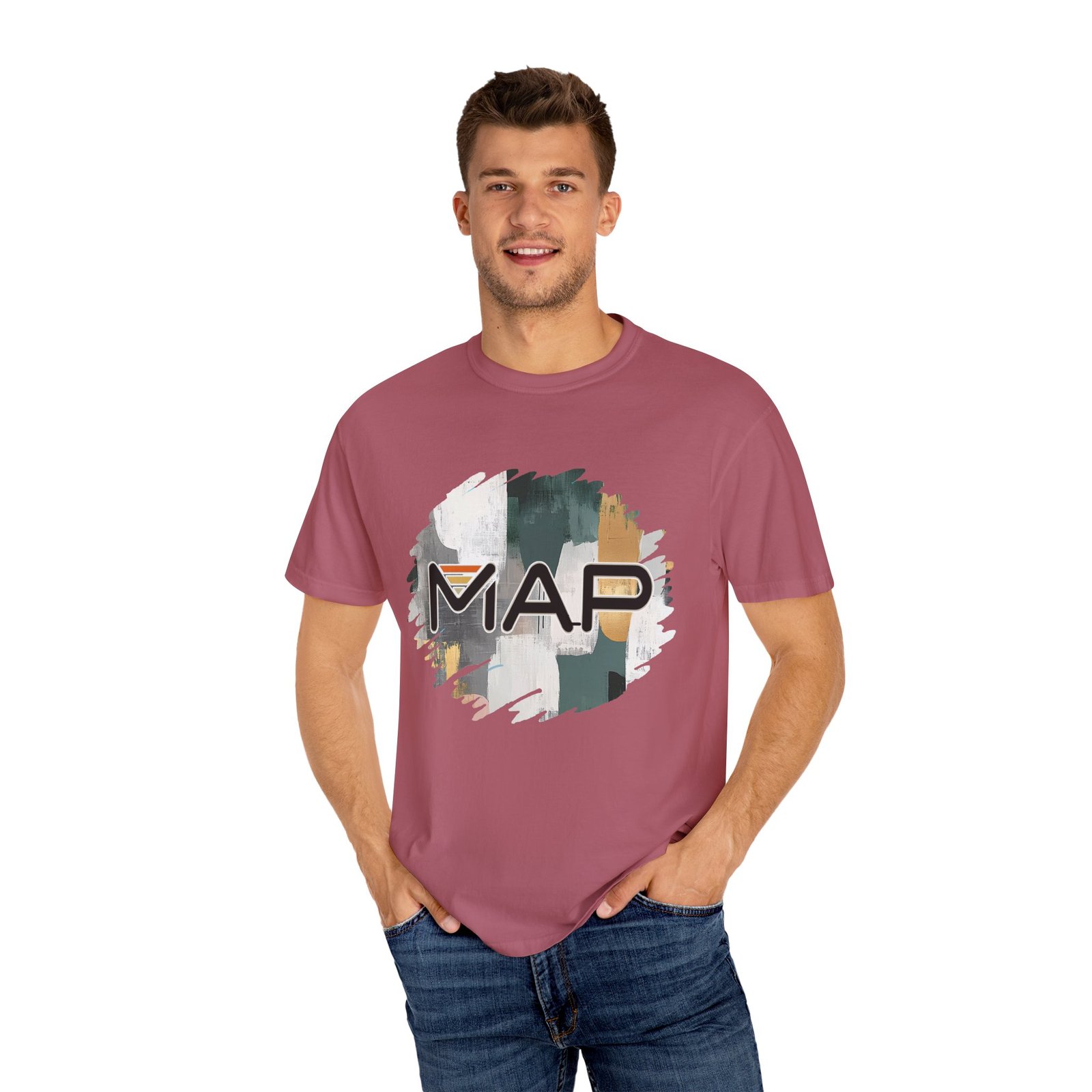 Map-Inspired Unisex Garment-Dyed T-Shirt for Travel Lovers, Casual Wear, Gifts, Outdoor Adventures, Wanderlust Fashion - Image 60