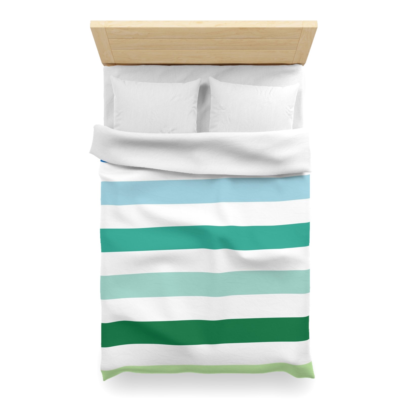 Coastal Striped Microfiber Duvet Cover | Soft Bedding for Beach Lovers | Summer Home Decor | Gift for Coastal Home | Bed Linens - Image 23