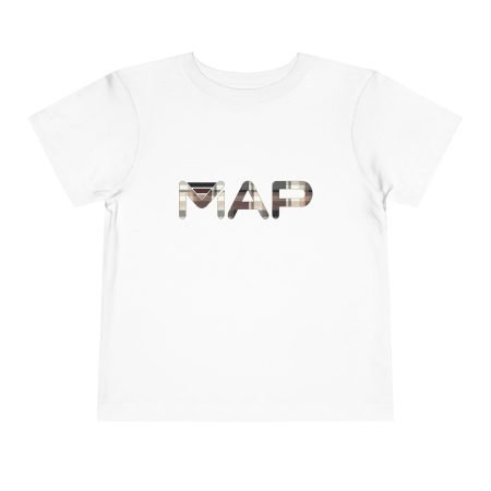 Toddler Short Sleeve Tee with 'MAP' Design - Cute Kids' T-Shirt, Adventure Tee, Toddler Gift, Playwear, Travel Shirt