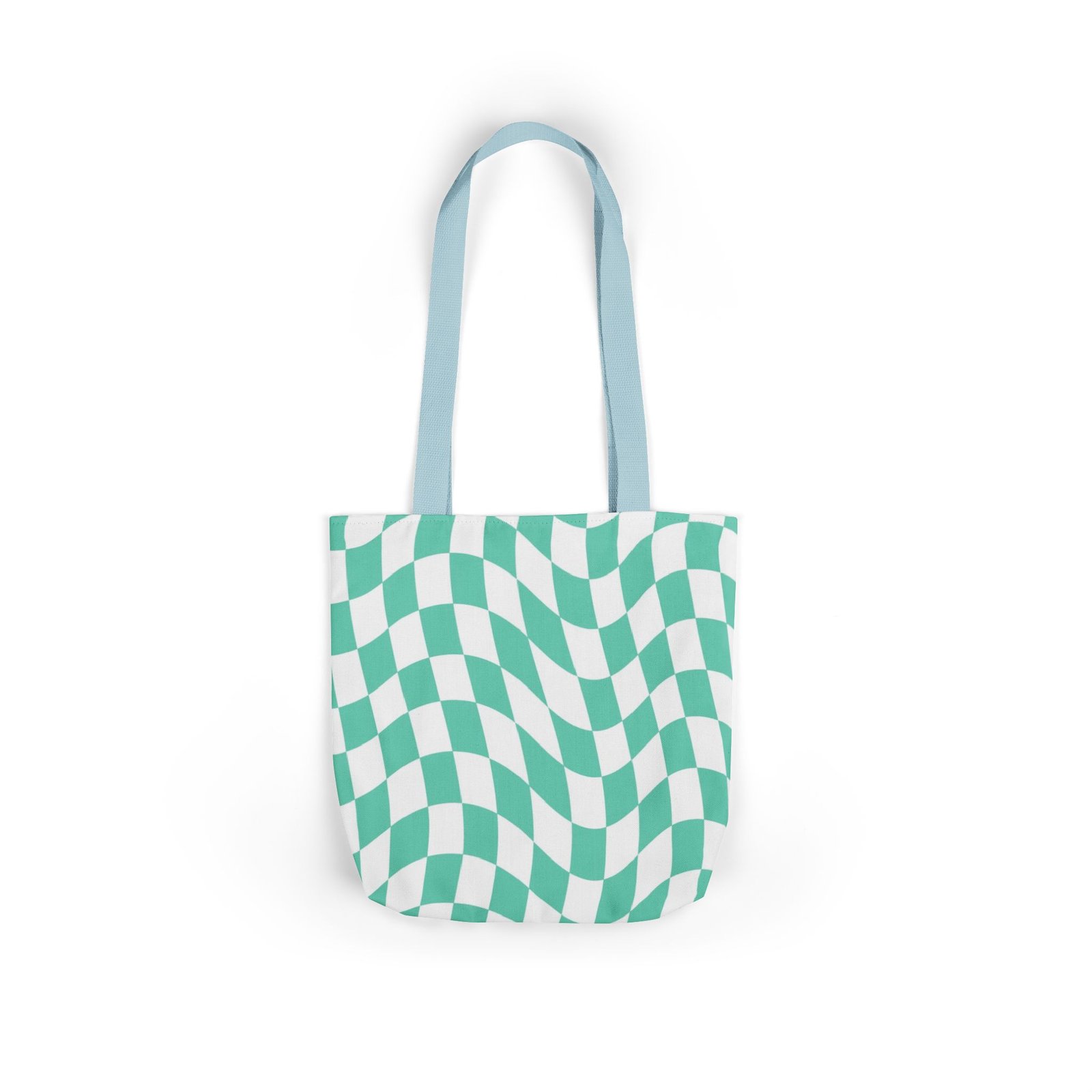 Trendy Checkered Canvas Tote Bag with 5-Color Straps, Eco-Friendly Shopping Bag, Stylish Beach Bag, Fashionable Gym Tote, Unique Gift Idea - Image 10