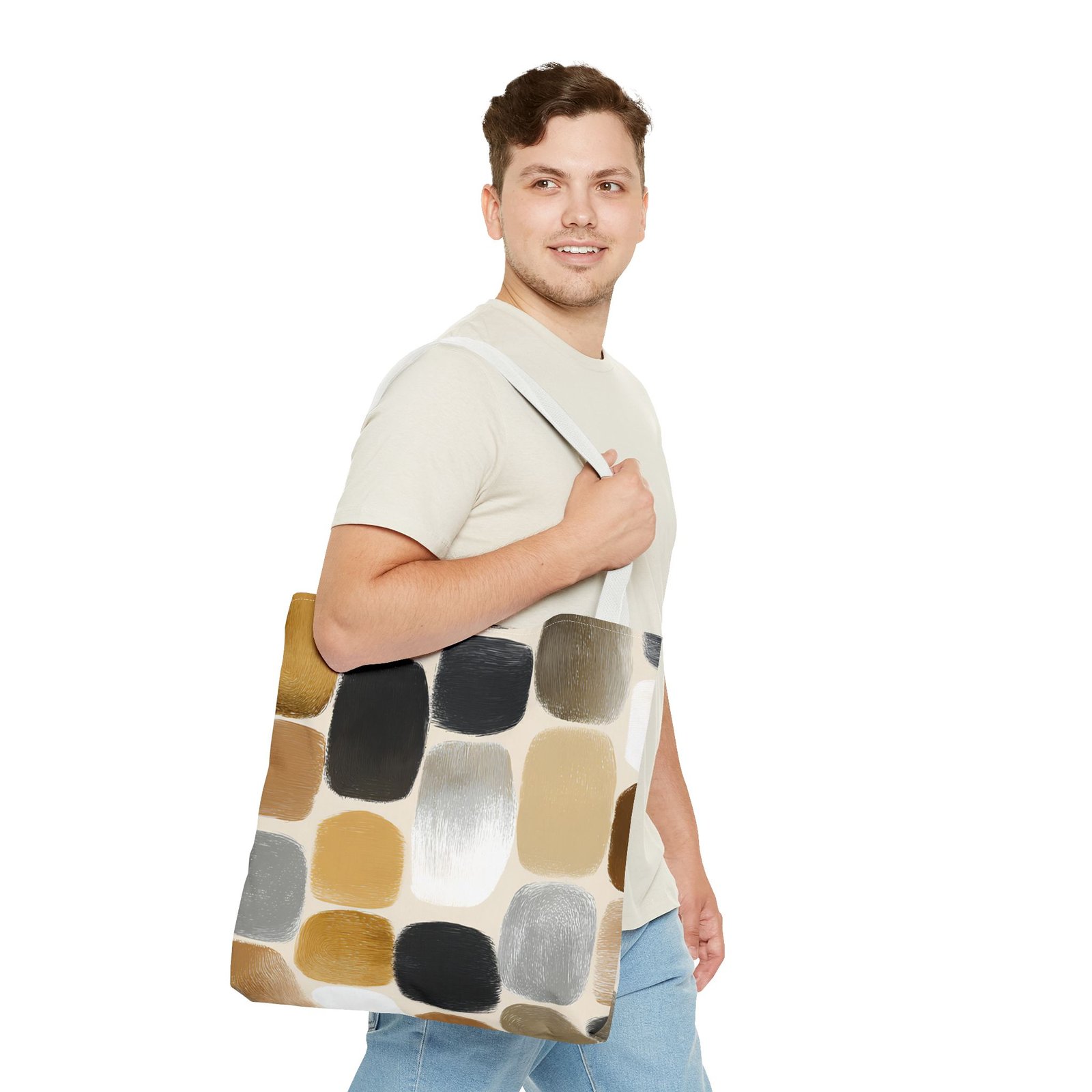 Chic Abstract Tote Bag, Stylish Reusable Shopping Bag, Fashionable Handbag for Everyday Use, Eco-Friendly Gift, Minimalist Tote - Image 35