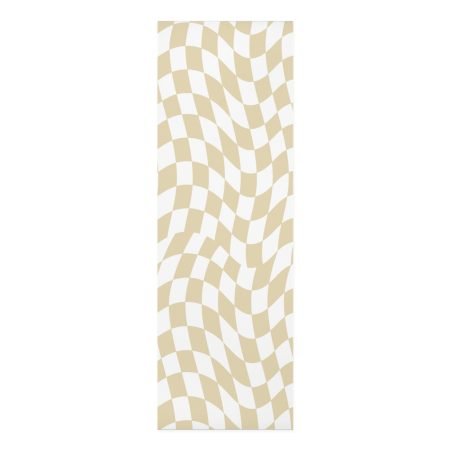 Chic Foam Yoga Mat, Stylish Exercise Mat, Checkered Fitness Mat for Yoga, Pilates and Home Workouts, Perfect for Gifting, Beige Design