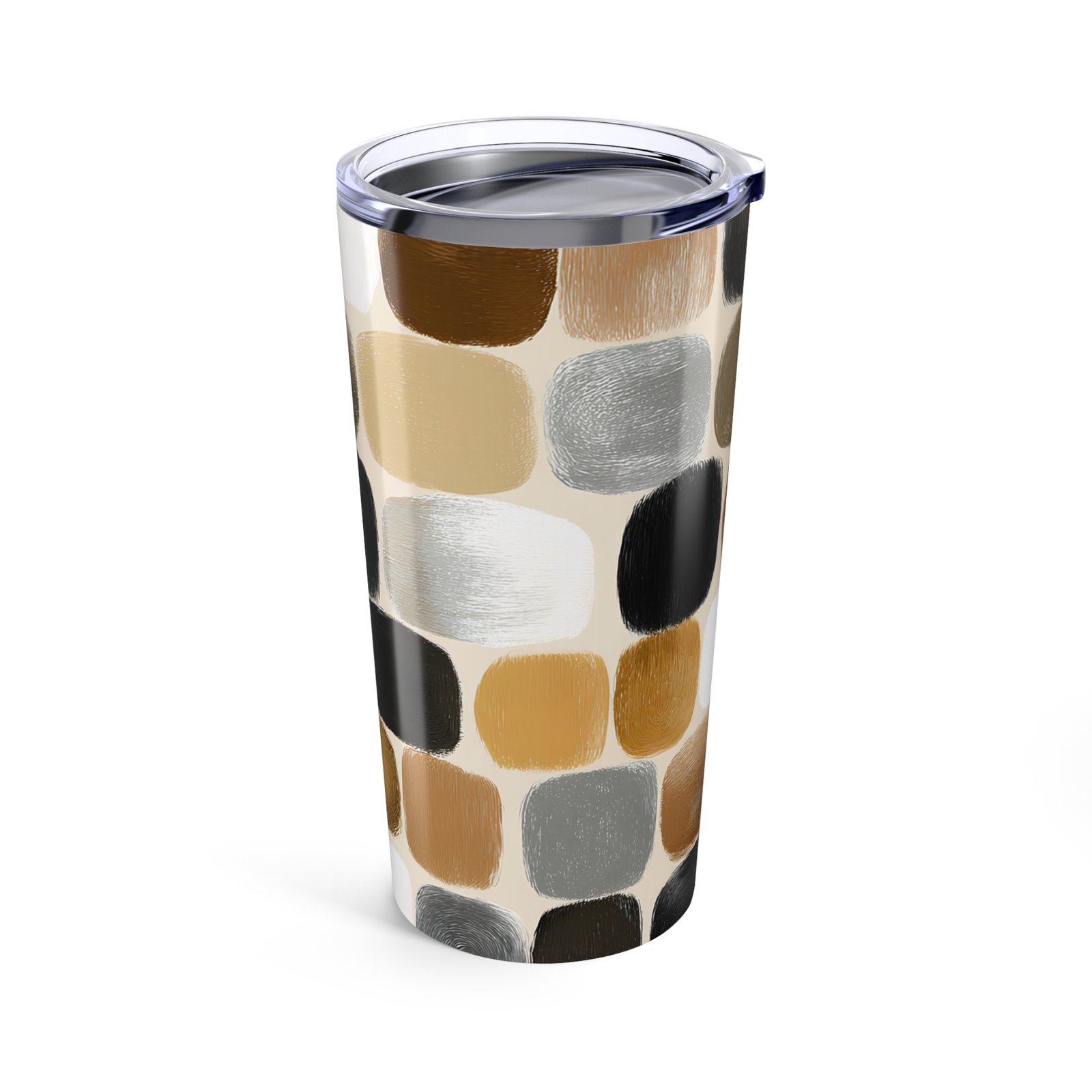 Chic Geometric Tumbler, Modern Travel Mug for Coffee Lovers, Stylish Insulated Cup for Home, Office, Gifts, Outdoor Use - Image 3