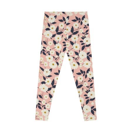 Floral Print Stretchy Leggings, Comfortable Activewear, Yoga Pants, Gift for Her, Cozy Casual Wear