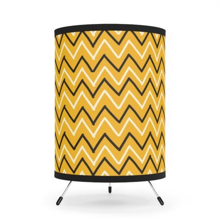 Bohemian Zigzag Tripod Lamp, Modern Decor, Vintage Style, Interior Lighting, Unique Gift Idea