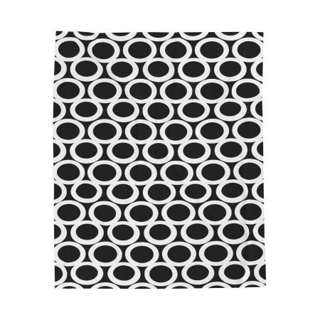 Cozy Velveteen Plush Blanket | Stylish Home Decor, Gift for All Occasions, Black and White Pattern, Soft Throw, Bedroom or Living Room Use
