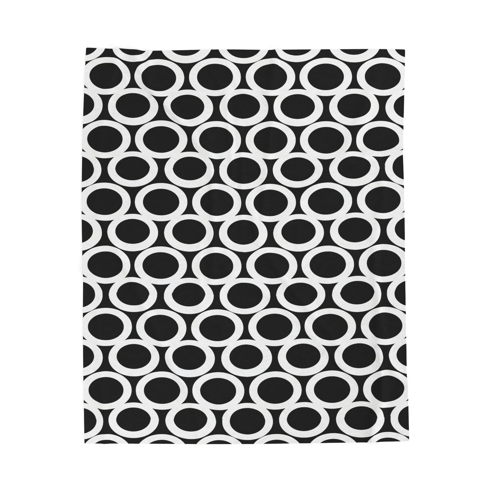 Cozy Velveteen Plush Blanket | Stylish Home Decor, Gift for All Occasions, Black and White Pattern, Soft Throw, Bedroom or Living Room Use