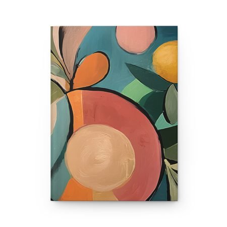 Vibrant Abstract Hardcover Journal - Colorful Art Notebook for Inspiration, Gift for Writers, Artistic Planner, Journaling, Creative Decor