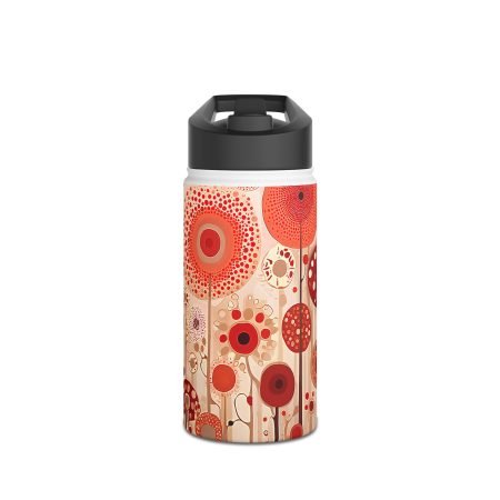 Floral Stainless Steel Water Bottle, Eco-Friendly Drinkware, Reusable Travel Mug, Gift for Nature Lovers, Outdoor Hydration