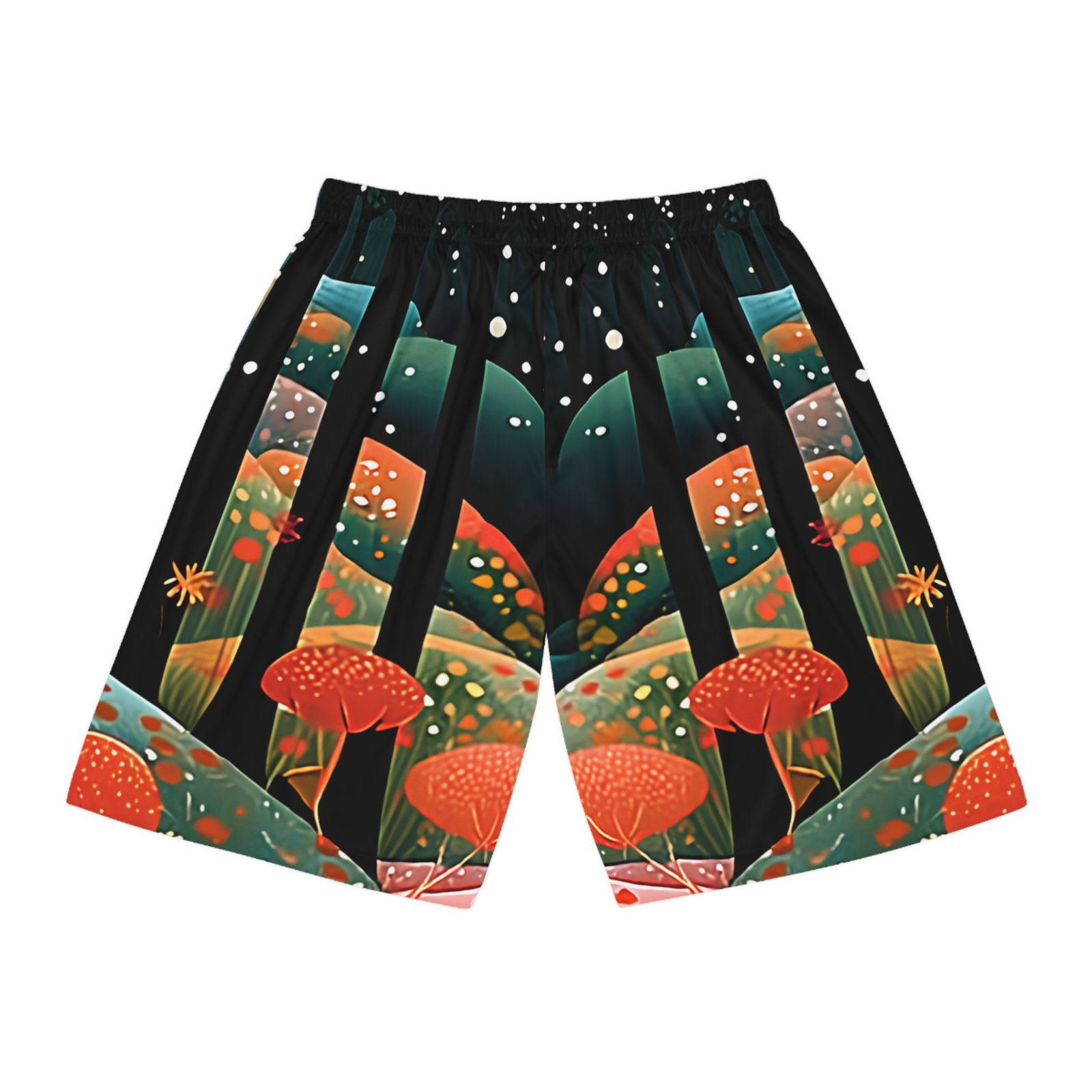 Vibrant Nature-Inspired Basketball Shorts, Colorful Activewear, Summer Sports, Beach Shorts, Unique Workout Gear, Gift for Athletes - Image 2