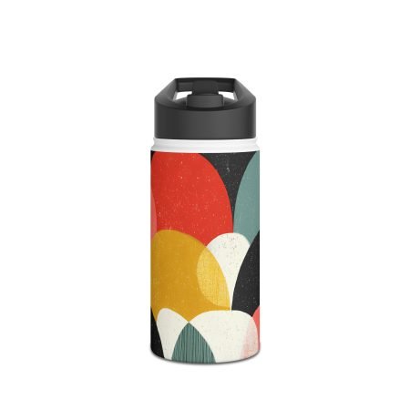 Colorful Geometric Stainless Steel Water Bottle | Stylish Fitness Hydration, Eco-Friendly, Travel Companion, Gift Idea