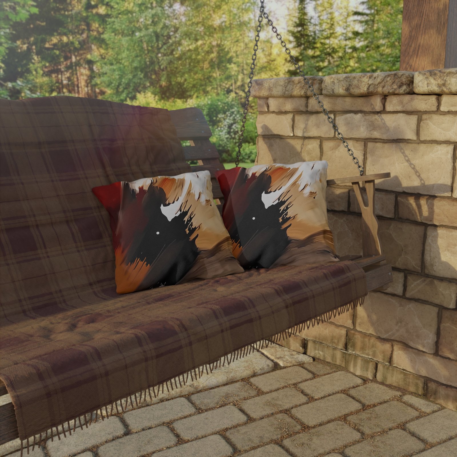 Abstract Bohemian Outdoor Pillows - Modern Decorative Cushions for Patio, Garden, Home Decor, Cozy Vibes, Gift Ideas - Image 4