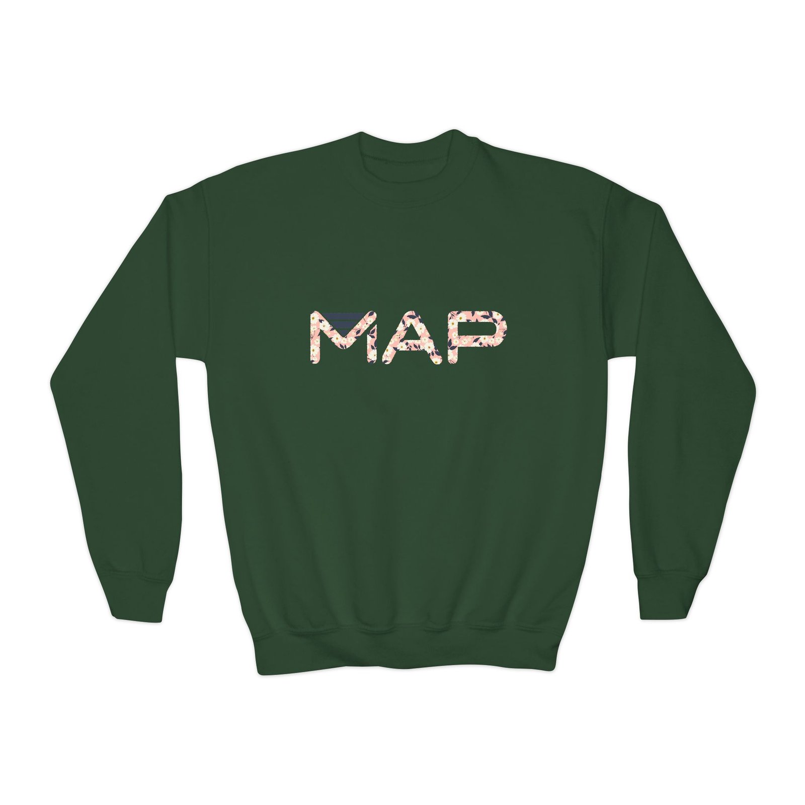 Youth Crewneck Sweatshirt with MAP Design - Cozy, Stylish Apparel for Teens and Kids, Gift Idea for Birthdays, Holidays, Back to School - Image 17