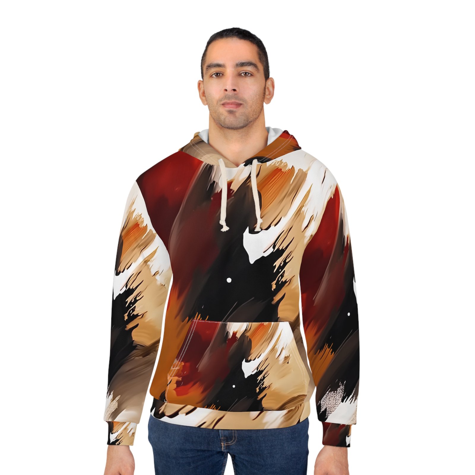 Abstract Art Unisex Pullover Hoodie, Cozy Wearable Art, Gift for Art Lovers, Fall Fashion, Unique Streetwear - Image 4
