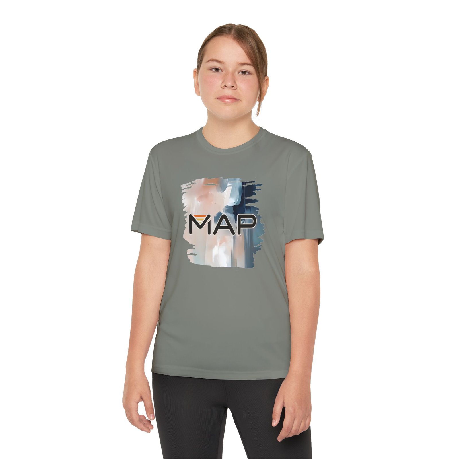 Youth Competitor Tee with MAP Design, Athletic T-Shirt, Sportswear for Kids, Gift for Young Athletes, Summer Activewear - Image 24