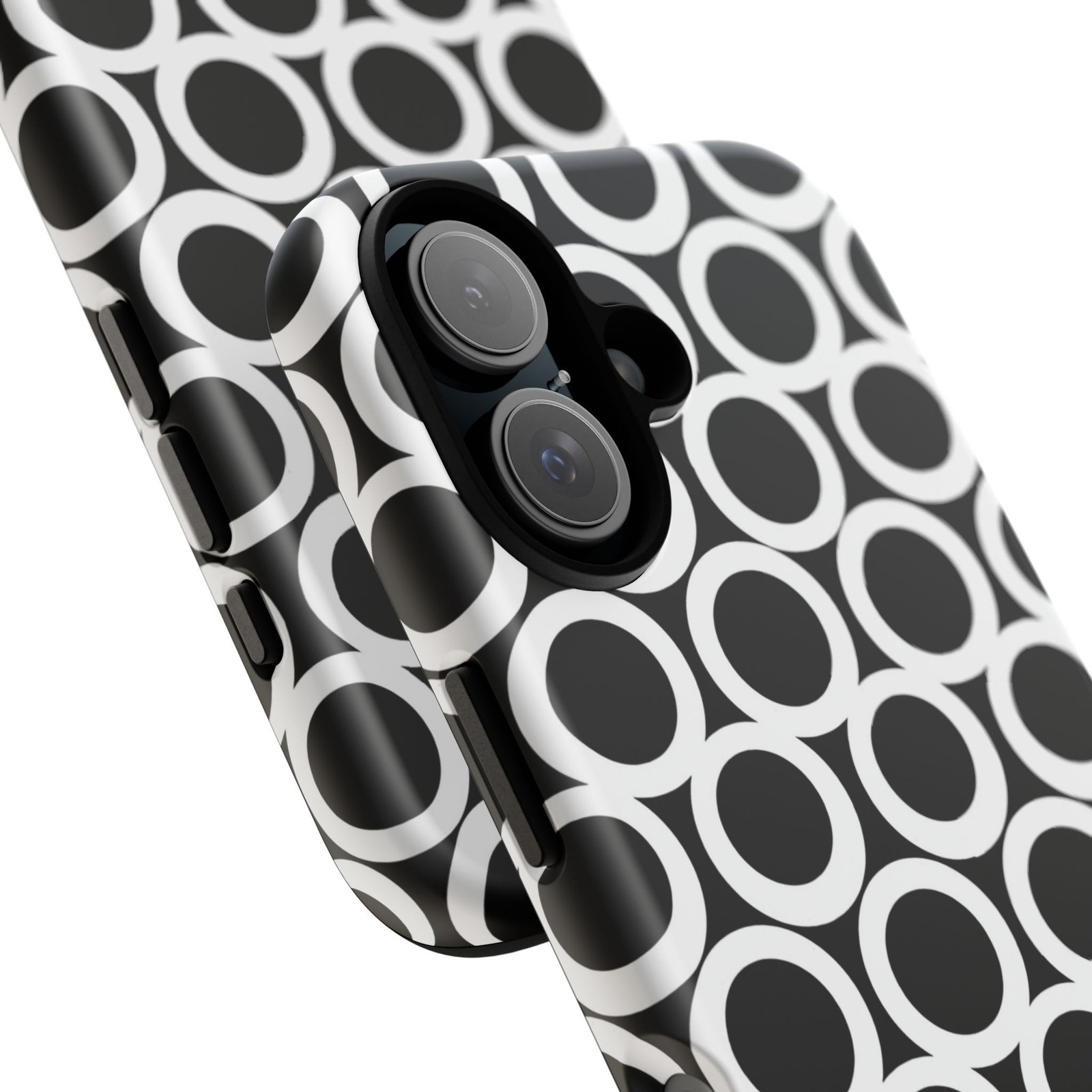 Stylish Phone Case, Tough Cases, Black White Polka Dot, Protective Cover, Modern Accessories, Unique Gift Idea - Image 6