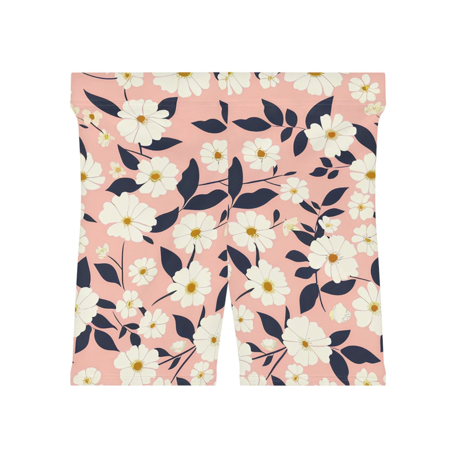 Floral Women's Biker Shorts, Comfortable Cycling Shorts, Summer Activewear, Workout Apparel, Floral Print Gym Shorts, Casual and Sporty - Image 2