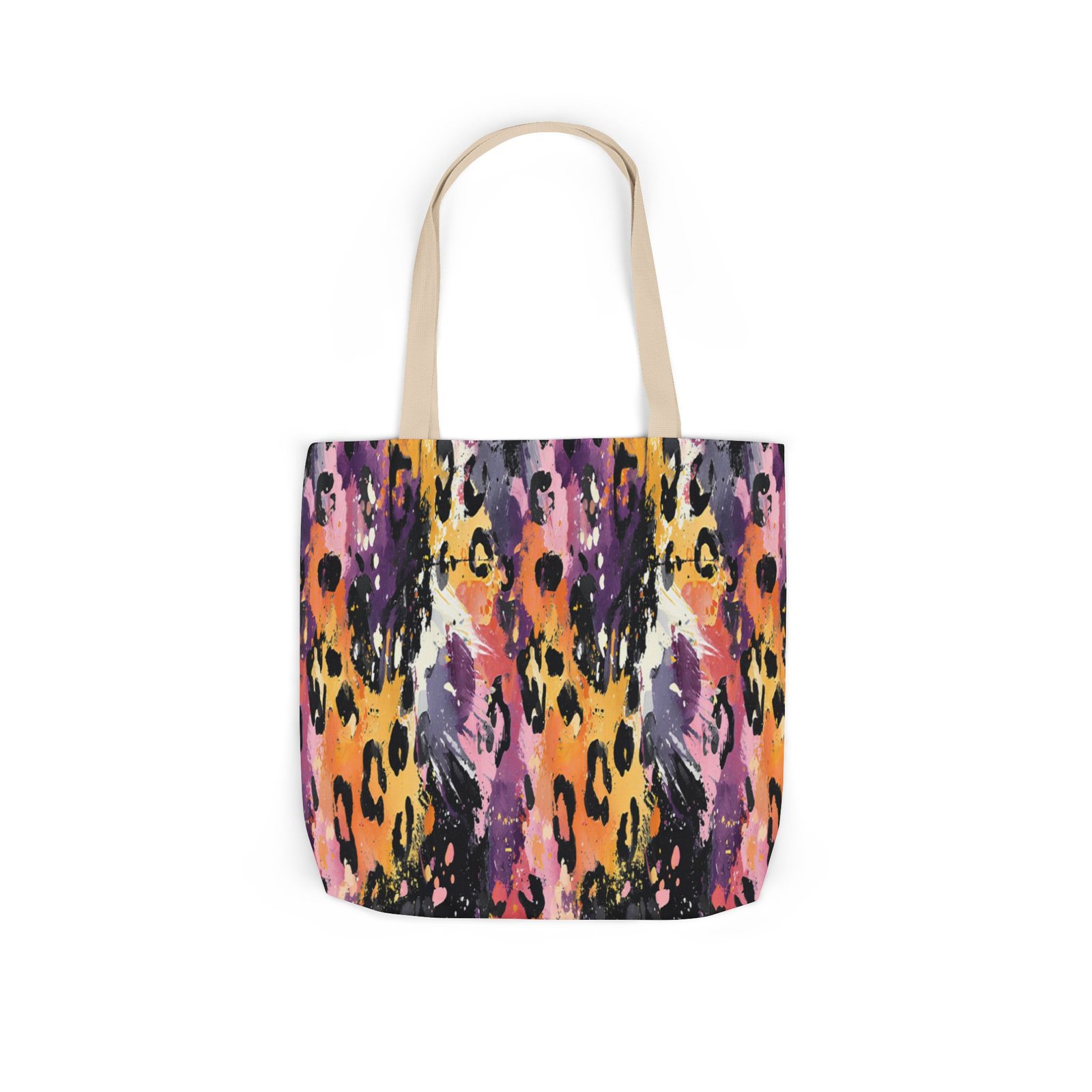 Vibrant Leopard Print Canvas Tote Bag, Colorful Shopping Bag, Stylish Everyday Tote, Eco-Friendly Gift, Beach or Grocery Bag - Image 44