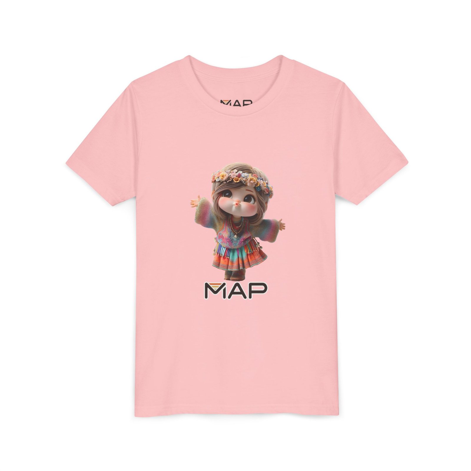 Youth Short Sleeve Tee with 'MAP' Graphic, Fun Kids Tee, Gift for Birthdays, Summer Wear, Festival Outfit, Playful Shirt - Image 59