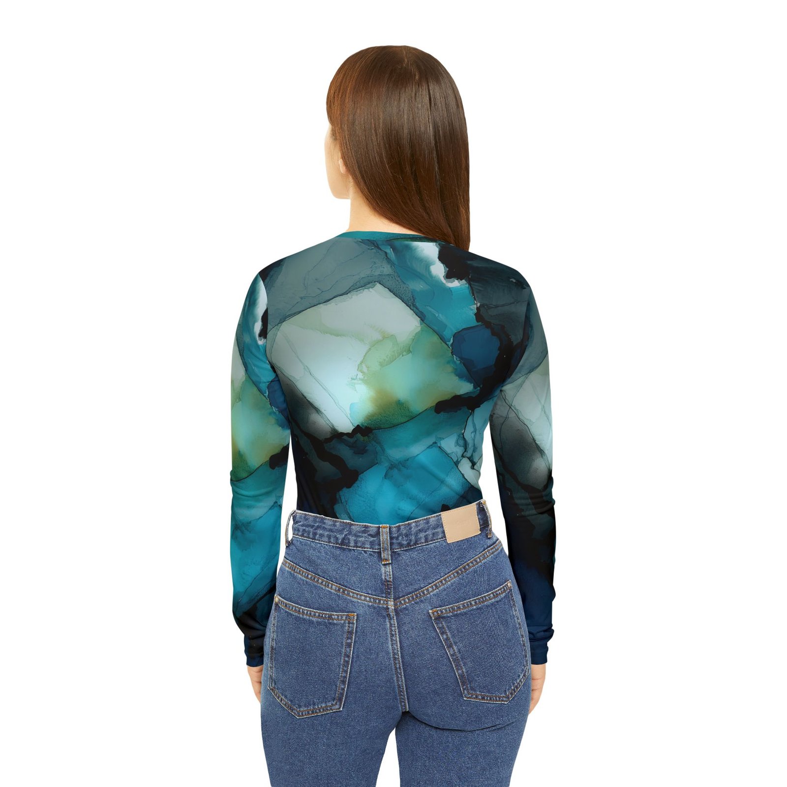 Women's Long Sleeve V-neck Shirt - Image 4