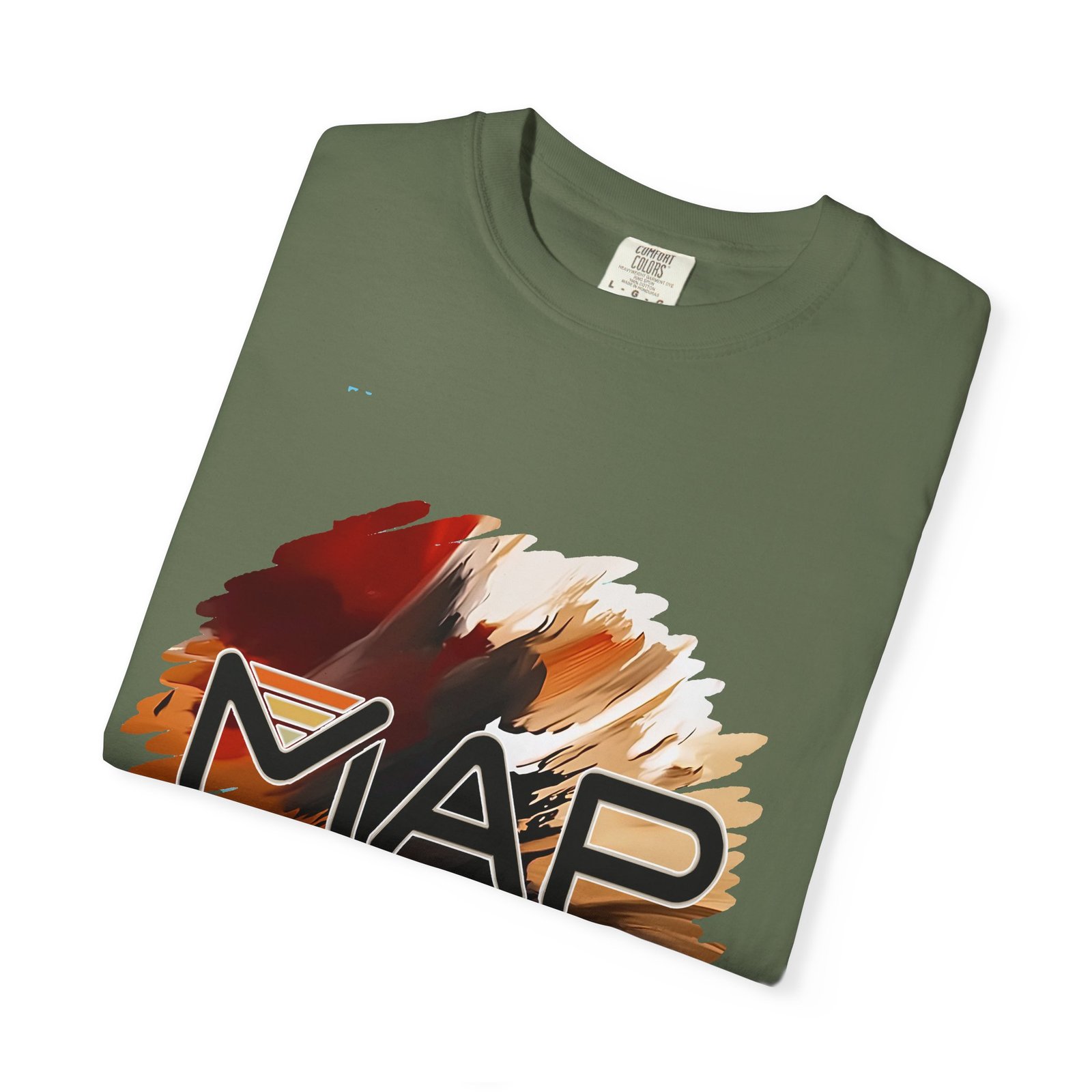 Garment-Dyed T-Shirt with Abstract Map Design, Casual Tee for Travel Lovers, Unisex Fashion, Perfect Gift for Adventurers, Graphic Tee - Image 27