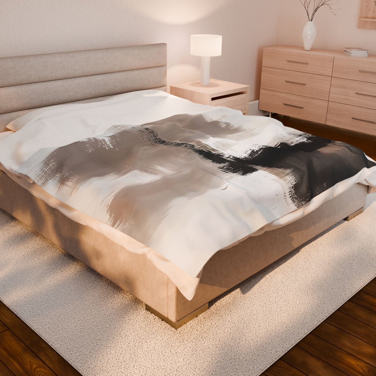 Cozy Abstract Velveteen Plush Blanket, Soft Throw for Home, Modern Decor, Couch, Sofa, Gifts for Birthdays, Housewarming - Image 8