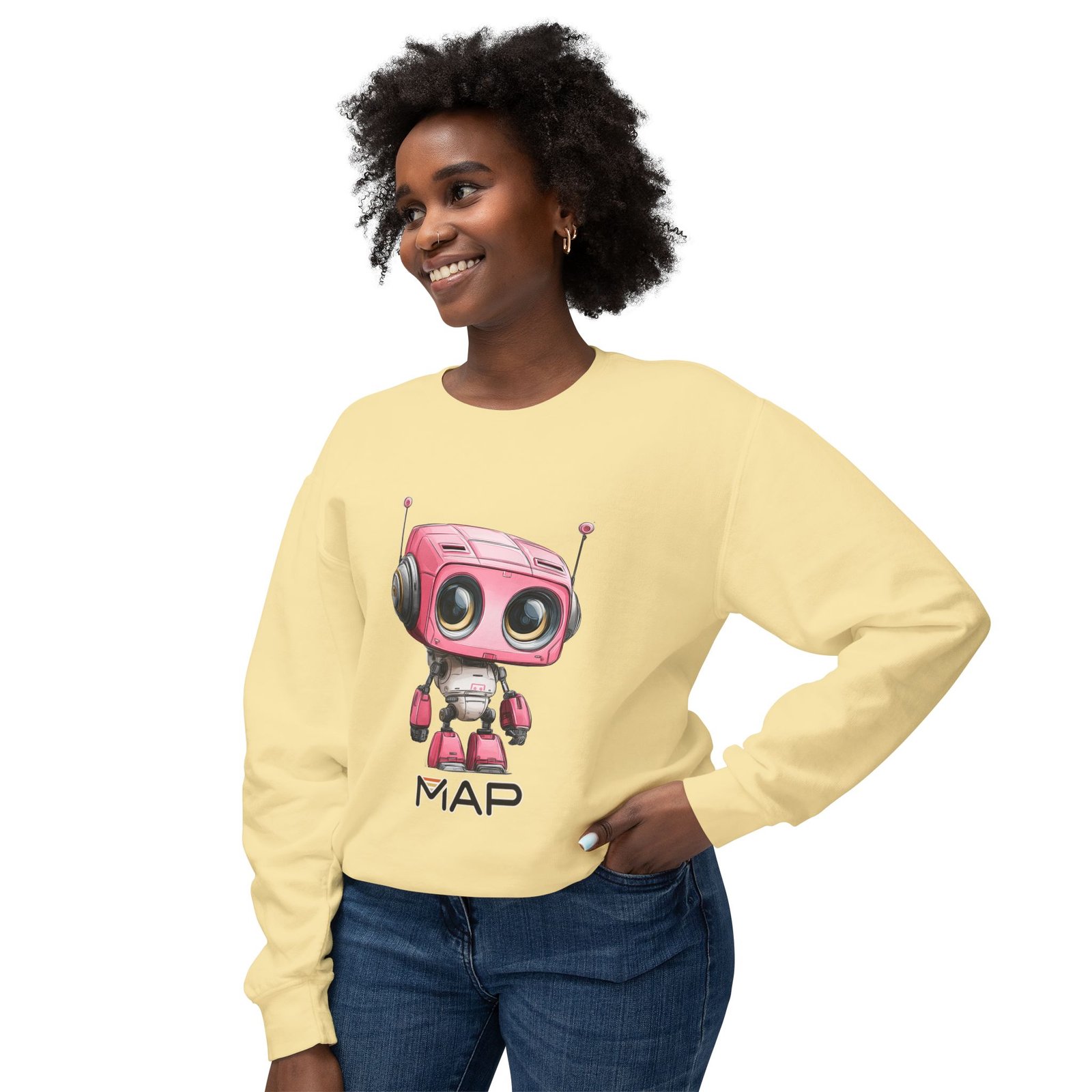 Cute Robot Graphic Sweatshirt, Perfect for Gifts, Casual Wear, Tech Lovers, Fun Hoodie for Friends, Unique Christmas Apparel - Image 23