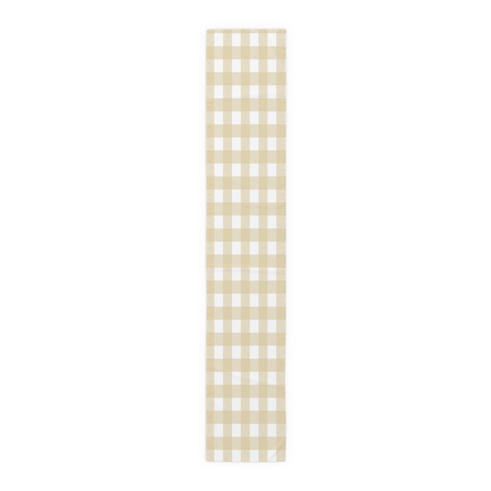 Neutral Gingham Table Runner, Cotton & Poly, Farmhouse Decor, Elegant Dining, Holiday Gatherings, Kitchen Table Centerpiece - Image 13