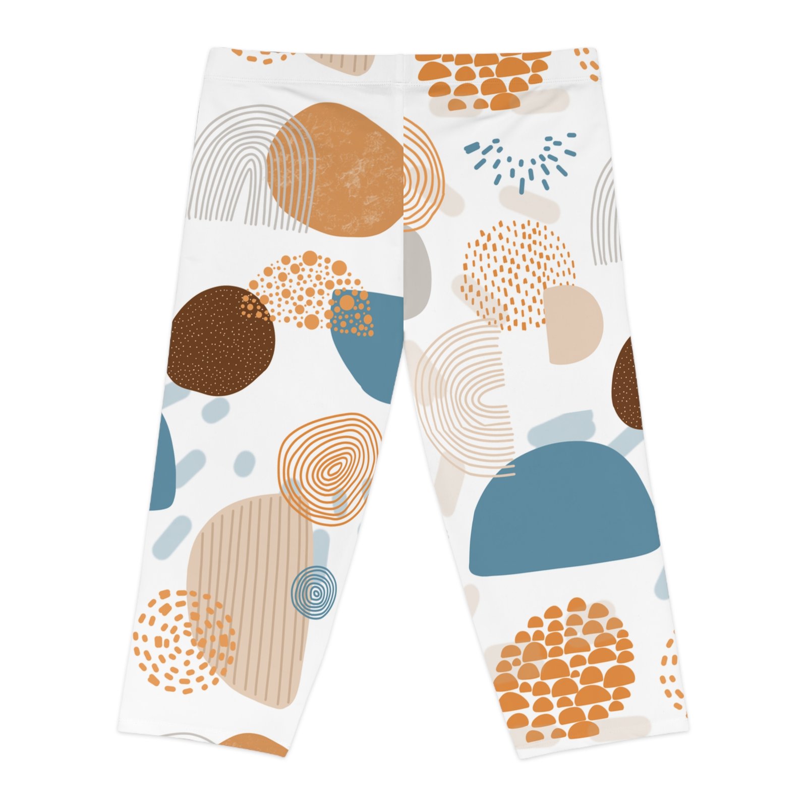 Chic Abstract Print Women's Capri Leggings, Stylish AOP Fitness Pants, Trendy Leisure Wear, Yoga, Casual Outfit - Image 2