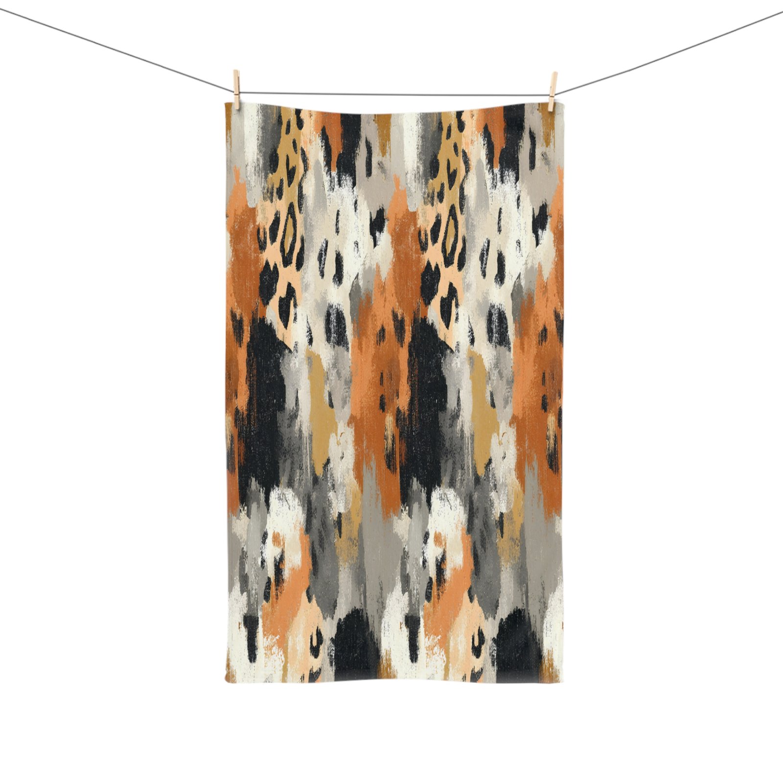 Chic Animal Print Hand Towel, Kitchen Décor, Rustic Home Decor, Gift for Animal Lovers, Stylish Bath Accessories - Image 3