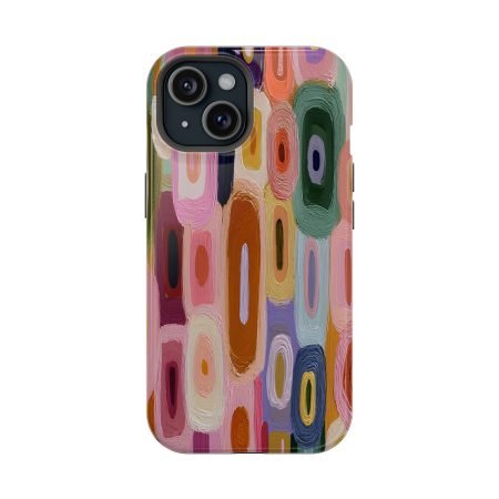 Magnetic Phone Cases | Colorful Abstract Art | Customizable Protection, Gift for Her, Trendy Tech Accessories, Everyday Use