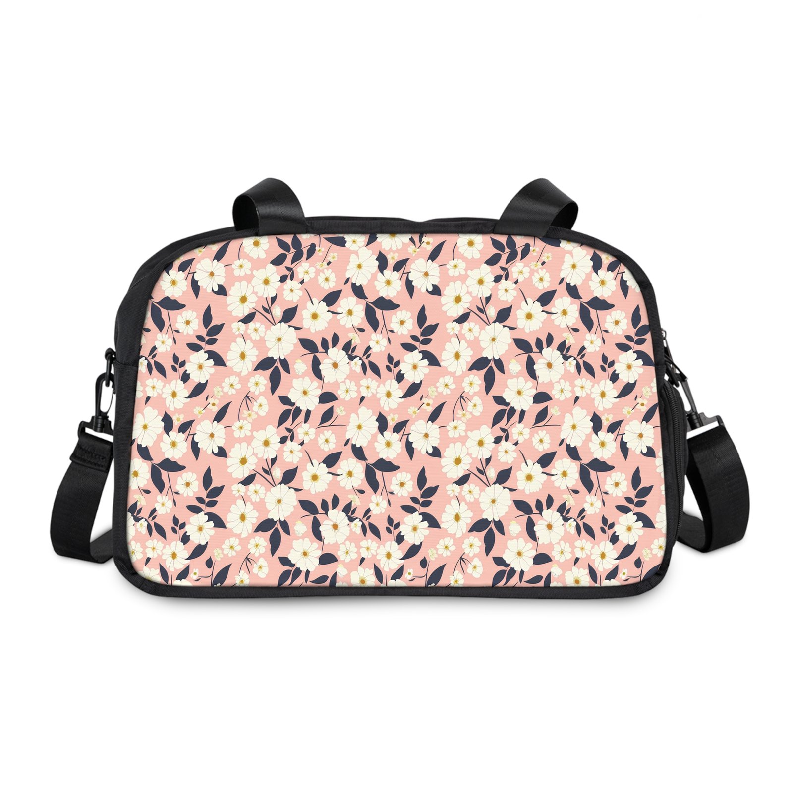 Floral Fitness Handbag - Stylish Gym Bag, Exercise Tote, Sports Travel Bag, Cute Workout Bag, Summer Floral Gym Essentials