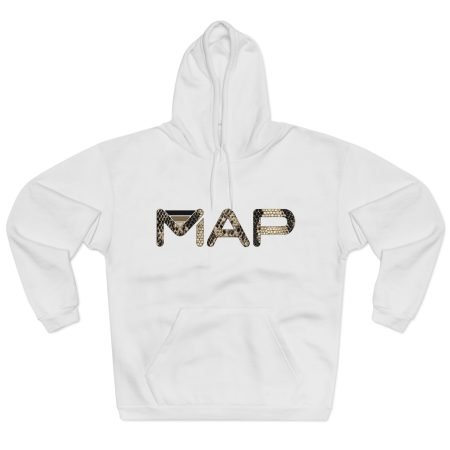 Stylish MAP Unisex Pullover Hoodie, Cozy Sweatshirt, Casual Layering, Streetwear, Gift for Adventurers