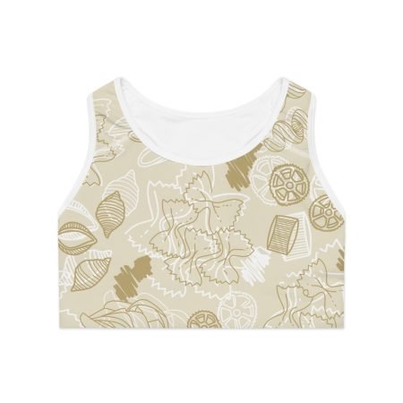 Stylish All-Over Print Sports Bra, Activewear for Fitness Enthusiasts, Workout Gear, Gift for Athletes, Trendy Sports Bra