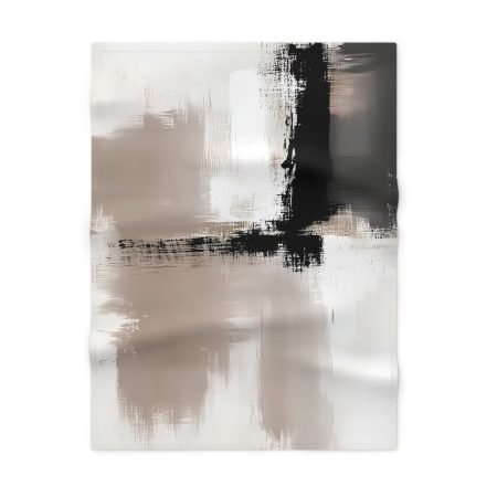 Modern Minimalist Baby Blanket, Soft Fleece Blanket, Nursery Decor, Neutral Color Blanket, Gift for New Parents