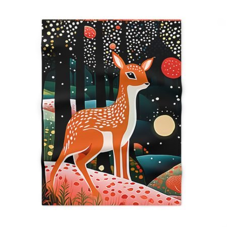 Whimsical Forest Baby Blanket, Cozy Fleece, Nursery Decor, Gift for New Parents, Baby Shower Gift, Children's Room