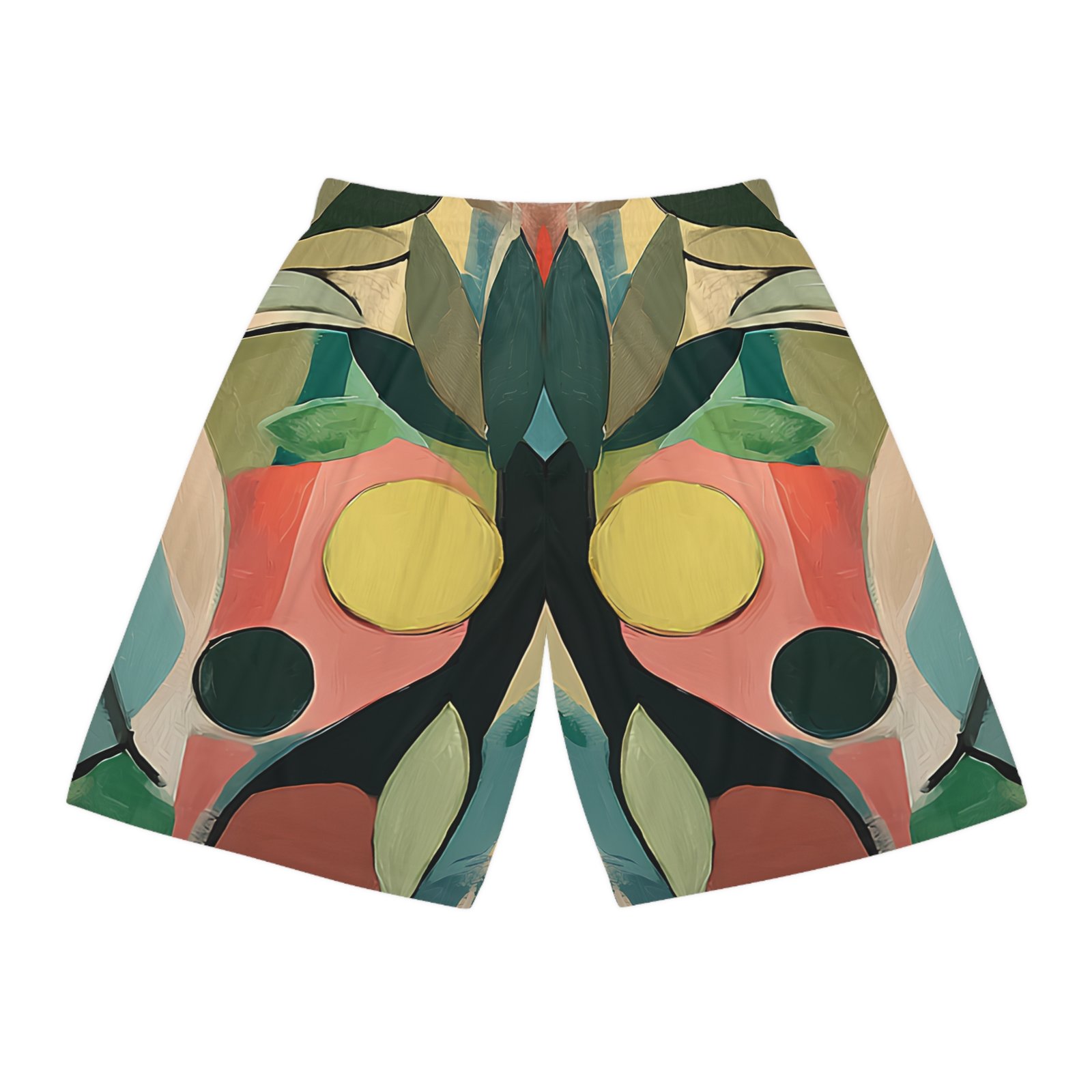 Colorful Abstract Basketball Shorts, Trendy Activewear for Sports Lovers, Casual Wear, Gift for Athletes, Summer Fashion - Image 2